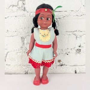 Vintage 60’s Native American Plastic Doll